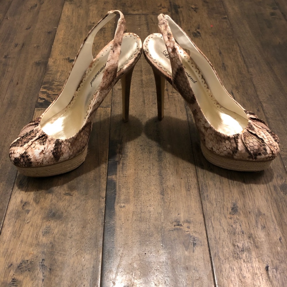 Beautiful snakeskin material stilettos